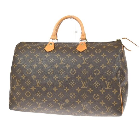 LOUIS VUITTON Speedy 40 Travel Hand Bag Monogram Leather Brown M41522 18KB319 - Picture 1 of 16